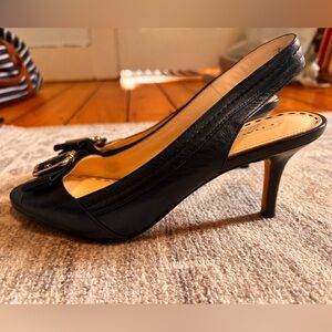 Coach Black Slingback Heels